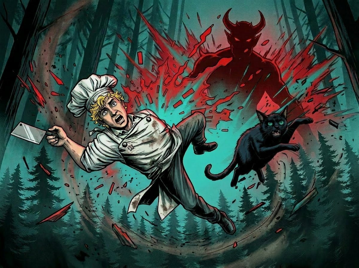 Heroes blown backwards by a hellfire shockwave